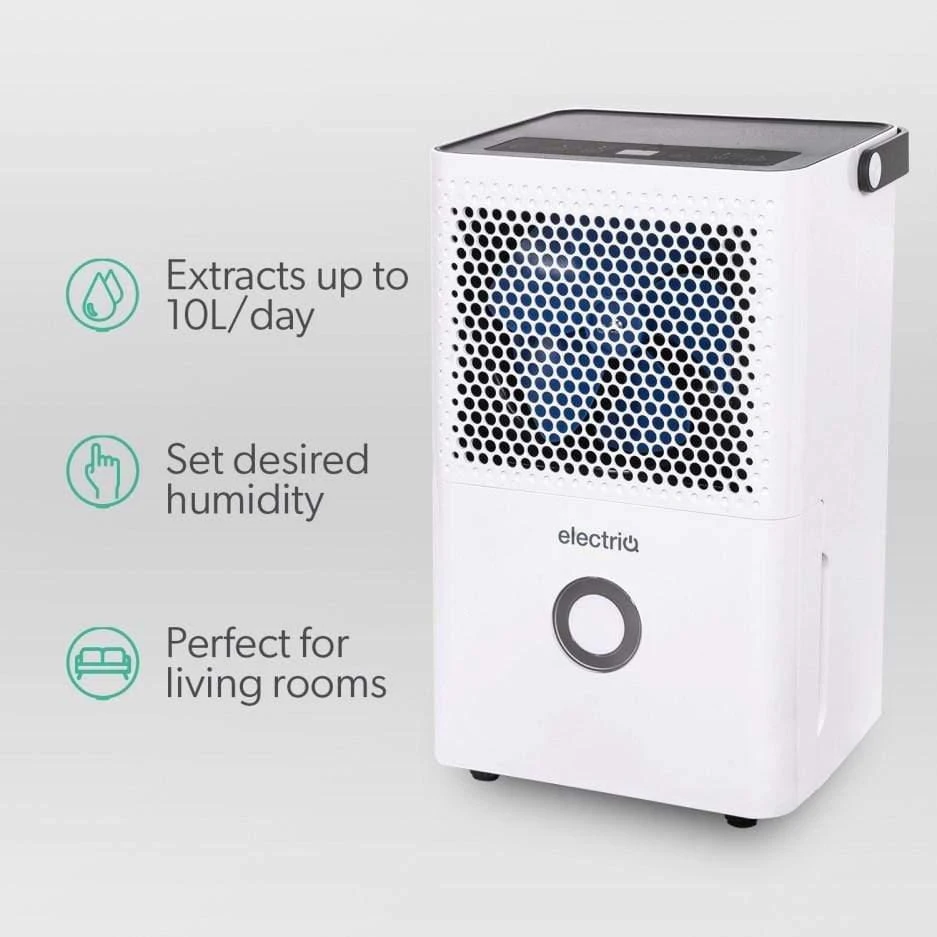 ElectriQ 10 Litre Dehumidifier With Humidistat 2 ElectriQ 10 Litre Dehumidifier With Humidistat - Image 2