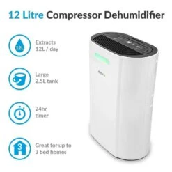 ElectriQ 12 Litre Dehumidifier With Humidistat And Air Purifier 18 ElectriQ 12 Litre Dehumidifier With Humidistat And Air Purifier -Garden Care Hub dehumidifier electriq 12 litre dehumidifier with humidistat and air purifier 29583908634808