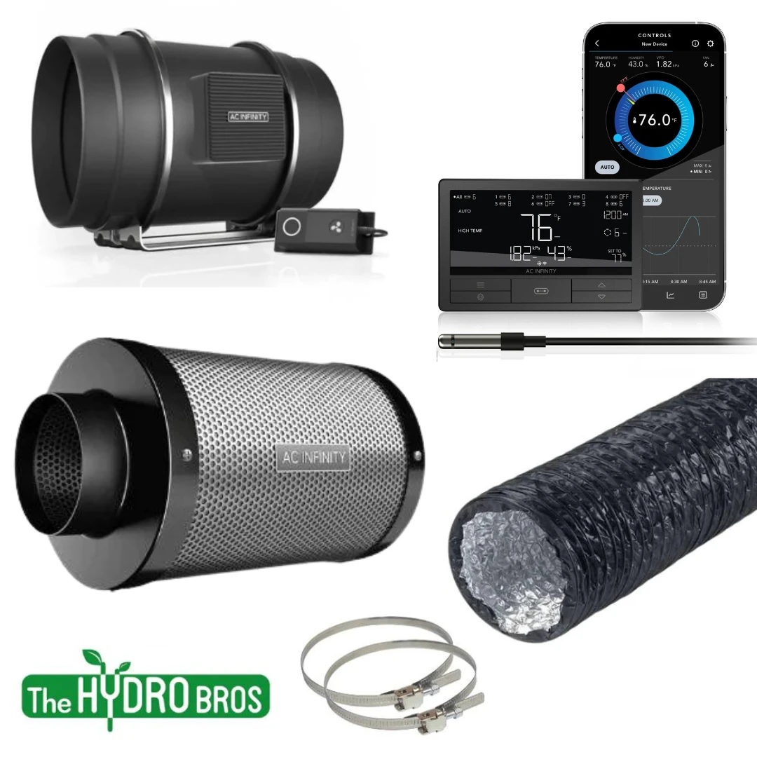 AC Infinity 8" Fan Extraction Kit + UIS Controller Combo 1 AC Infinity 8" Fan Extraction Kit + UIS Controller Combo