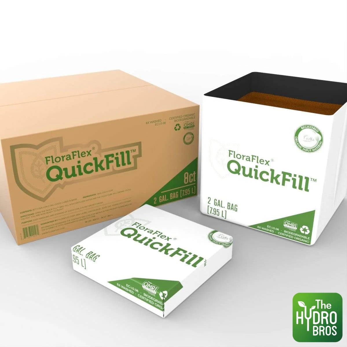 FloraFlex Quick Fill Bag - 2 Gallon | White Plastic | 60% WHC 2 FloraFlex Quick Fill Bag - 2 Gallon | White Plastic | 60% WHC - Image 2