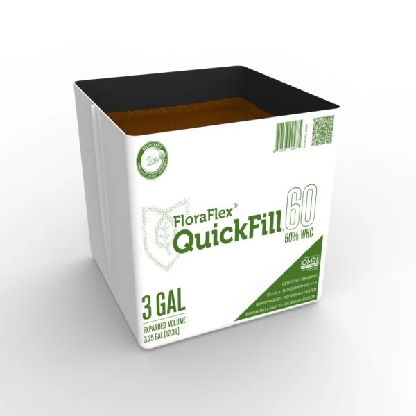 FloraFlex Quick Fill Bag - 3 Gallon | White Plastic | 60% WHC 2 FloraFlex Quick Fill Bag - 3 Gallon | White Plastic | 60% WHC - Image 2