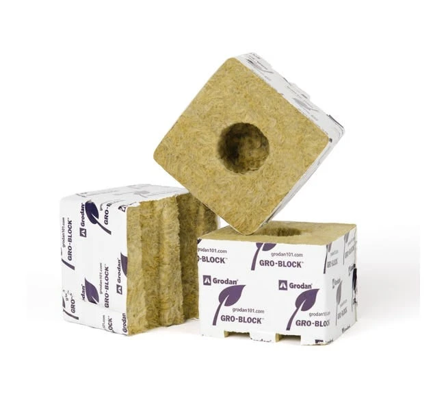 Grodan Gro-Block Improved GR10 4" W/ Hole 1 Grodan Gro-Block Improved GR10 4" W/ Hole