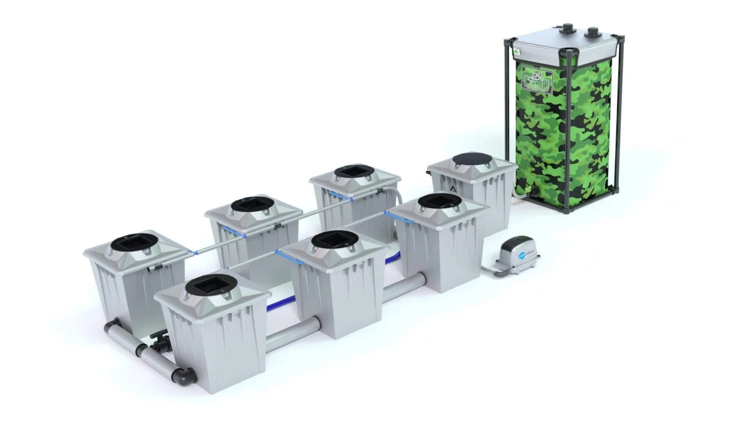 ALIEN® RDWC 6 Pot 20L PRO Silver Series 2 ALIEN® RDWC 6 Pot 20L PRO Silver Series - Image 2