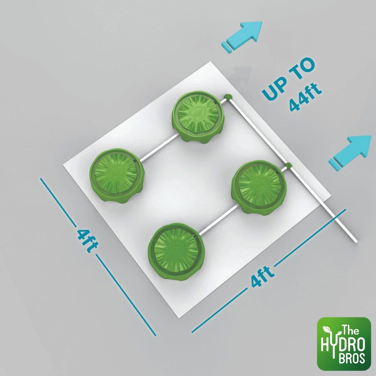 FloraFlex - 4 PotPro Platform System (Drainage) - 4 X 4ft Space 1 FloraFlex - 4 PotPro Platform System (Drainage) - 4 X 4ft Space