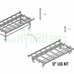 XTray Rolling Bench With Trays - 8ft X 4ft -Garden Care Hub grow systems xtray rolling benche with trays 8ft x 4ft 37056739639511
