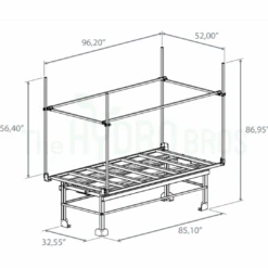 XTray Rolling Bench With Trays - 8ft X 4ft -Garden Care Hub grow systems xtray rolling benches with trays 8ft x 4ft 37056739508439