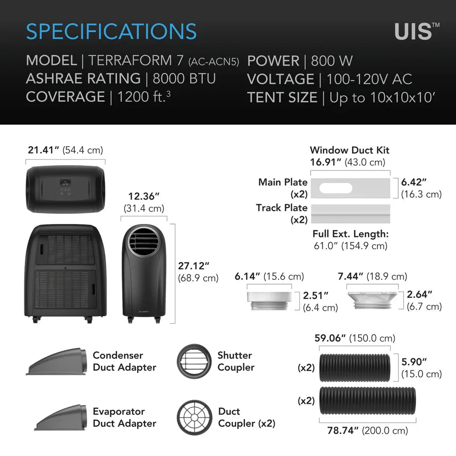 AC Infinity Terraform 7 | AC, Heater, Dehu, Circulator, VPD Controller (AC-ACN5) 8 AC Infinity Terraform 7 | AC, Heater, Dehu, Circulator, VPD Controller (AC-ACN5) - Image 8