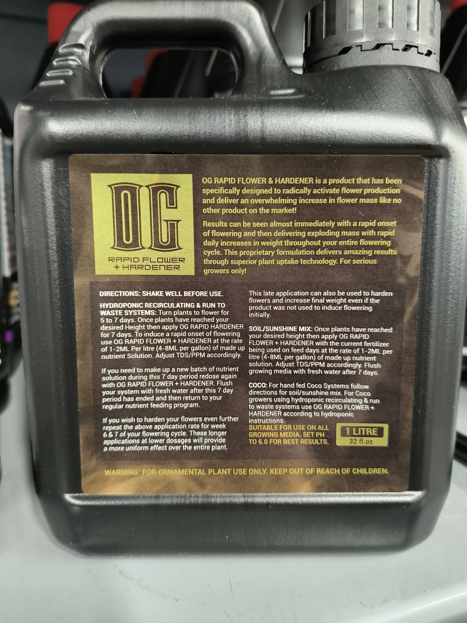 OG Rapid Flower & Hardener – Yield Booster For Hydro, Soil & Coco (1L Or 250ml) 3 OG Rapid Flower & Hardener – Yield Booster For Hydro, Soil & Coco (1L Or 250ml) - Image 3